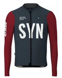 SYNDICATE THERMAL RAIN LANGARM RADTRIKOT RED SLATE