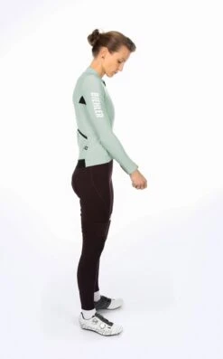 DAMEN THERMAL RAIN LANGARM RADTRIKOT GREEN ASH -Biehler 0454724 THRGA THERMAL RAIN LS JERSEY ASH 4 1280x1280