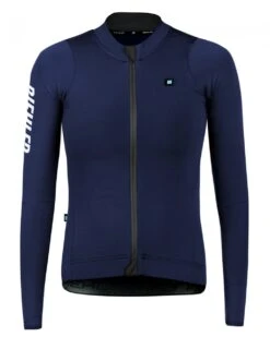 DAMEN THERMAL RAIN LANGARM RADTRIKOT NIGHT BLUE