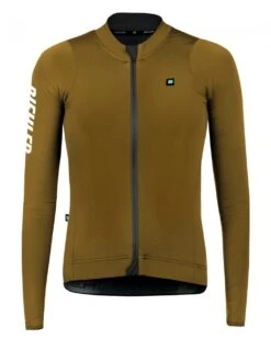 DAMEN THERMAL RAIN LANGARM RADTRIKOT SPICY MUSTARD
