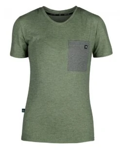 DAMEN GRAVEL SHIRT MELANGE OLIVE
