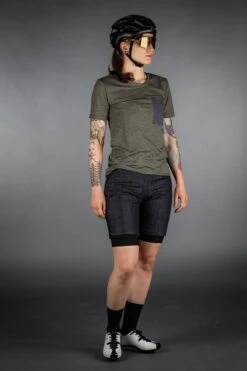 DAMEN GRAVEL SHIRT MELANGE OLIVE 9 DAMEN GRAVEL SHIRT MELANGE OLIVE -Biehler 0858800 CASMO GRAVEL JERSEY MELANGE OLIVE 3 1280x1280