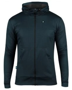 GRAVEL ZIPPED HOODIE DEEP FIORD