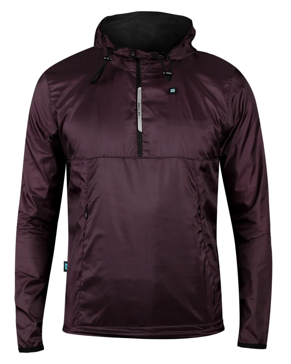 GRAVEL HOODED WINDBREAKER DARK BERRY 1 GRAVEL HOODED WINDBREAKER DARK BERRY
