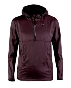 DAMEN GRAVEL HOODED WINDBREAKER DARK BERRY