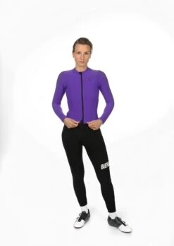 DAMEN THERMAL RAIN LANGARM RADTRIKOT ROYAL PURPLE -Biehler 5R3A3512 1280x1280