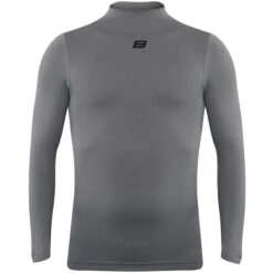 Biehler High Collar Seamless Langarm-Unterhemd - Grau