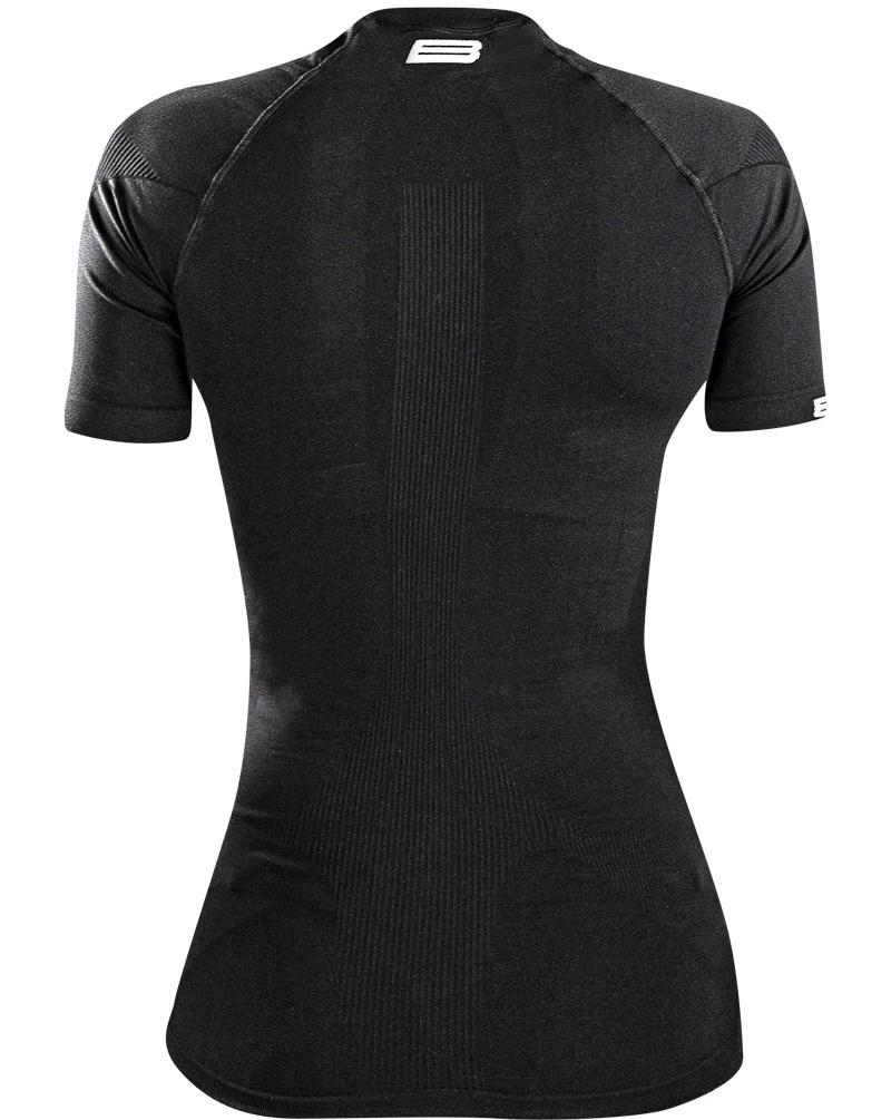 DAMEN SEAMLESS PRO SHORT SLEEVED BASELAYER BLACK 2 DAMEN SEAMLESS PRO SHORT SLEEVED BASELAYER BLACK – Bild 2